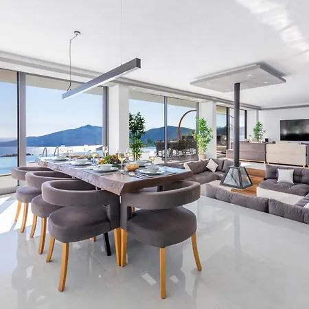 Luxury For 8 With 20m Large Infinity Pool In Kalkan 빌라